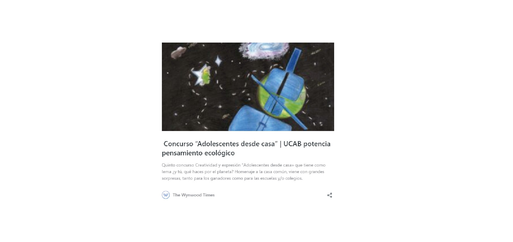 Concurso “Adolescentes desde casa” | UCAB potencia pensamiento ecológico – THE WYNWOODTIMES